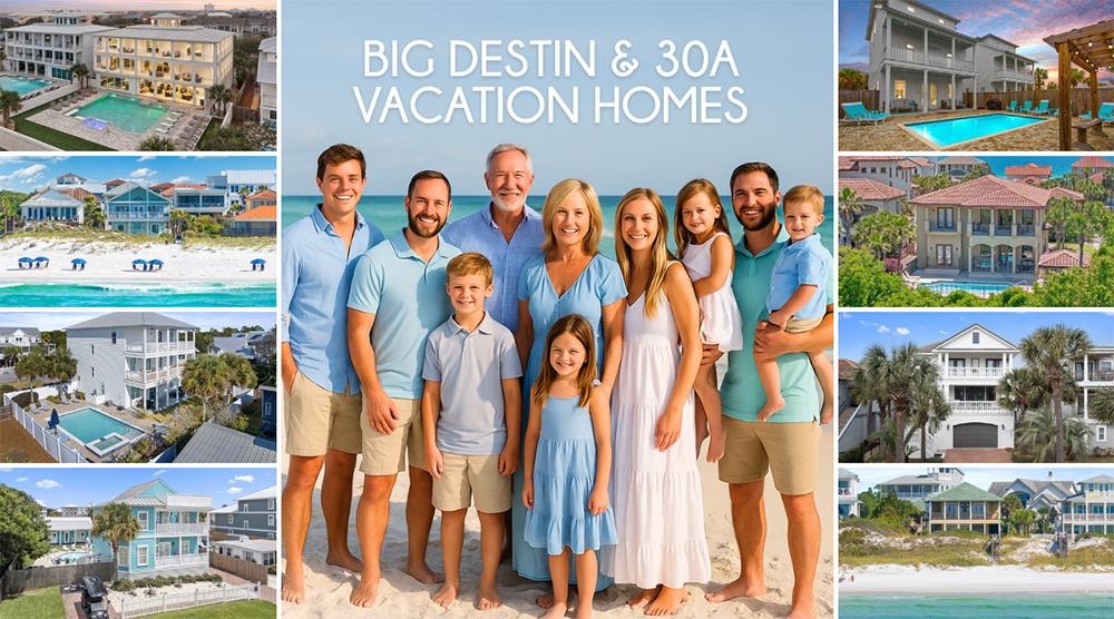 Big Destin & 30A Vacation Homes Booking For August