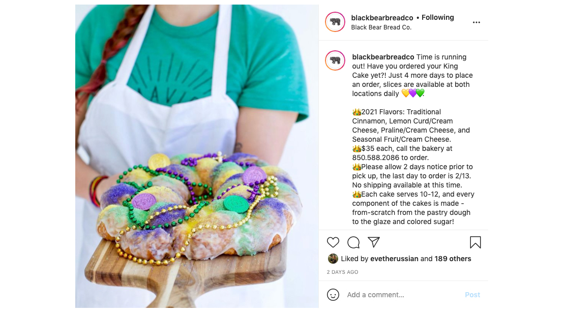 Black Bear King Cake