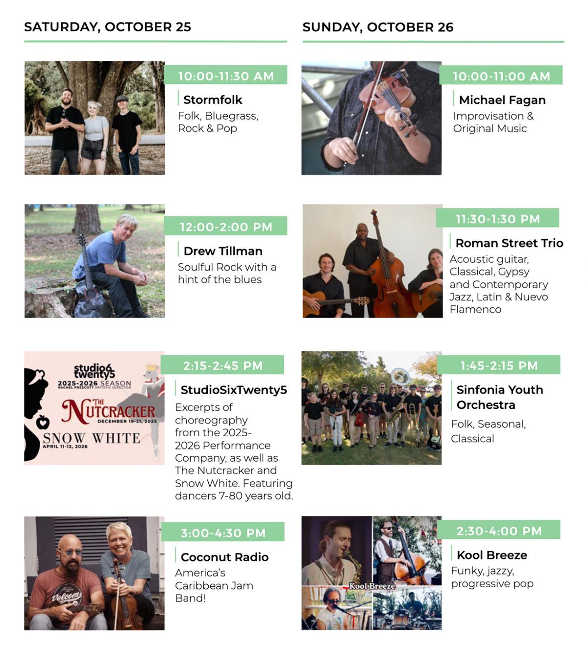Destin Festival of the Arts Entertainment Schedule