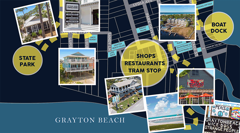 Grayton Beach Walking Tour Map