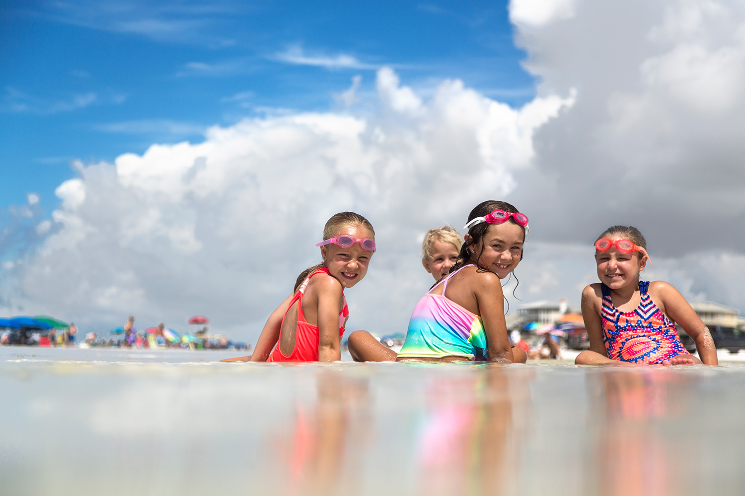 Kids in Grayton Beach Natural Pool Kids in Grayton Beach Natural Pool