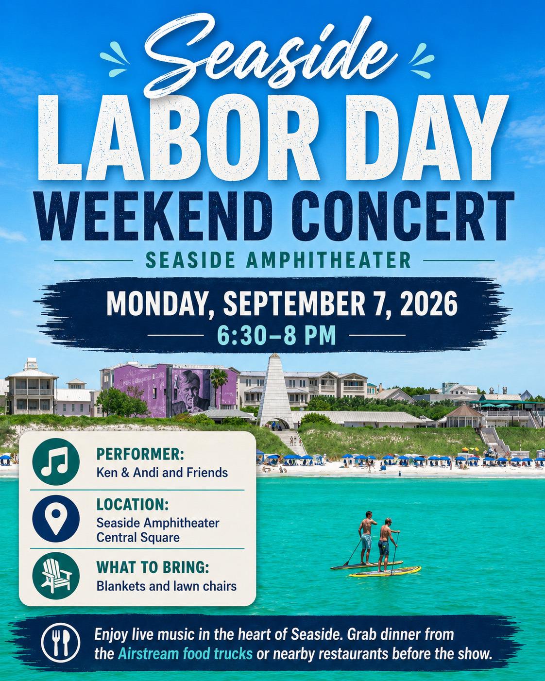 Seaside Labor Day Weekend Concert at the Seaside Amphitheater on September 7, 2026