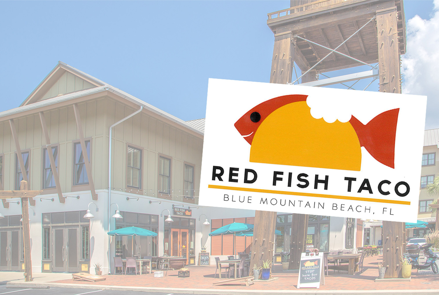Red Fish Taco 30A Sticker